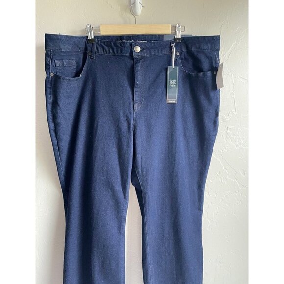 New! Avenue Bootcut Dark Denim Jeans Size 26 Dark Wash 1432 Stretch Denim - Picture 5 of 7